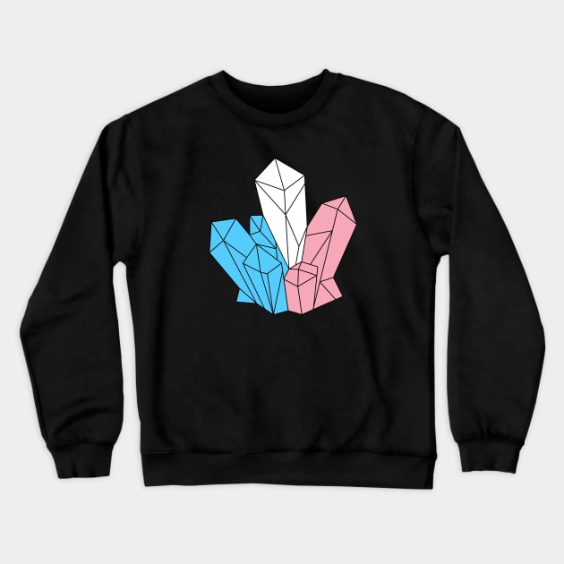 Trans Crystals Crewneck Sweatshirt by Pridish